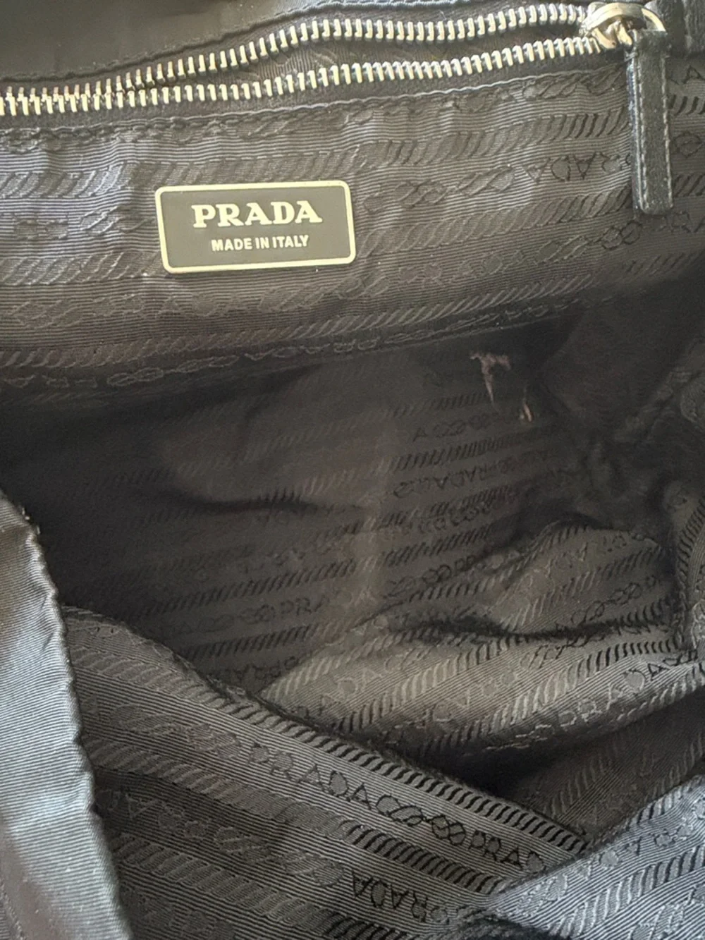 Prada Black Nylon Small Tote Bag